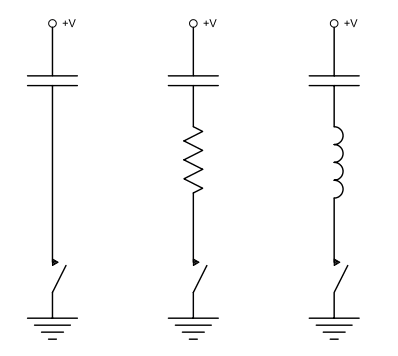 直接切換電容時，突然流入的高電流會迅速的損壞開關(guān)