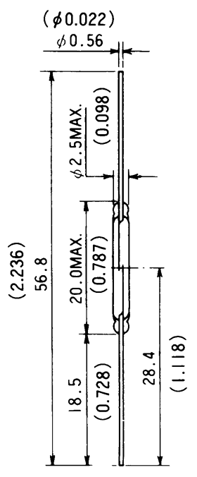 干簧管（磁性開關(guān)/磁簧開關(guān)）HYR-2001尺寸規(guī)格