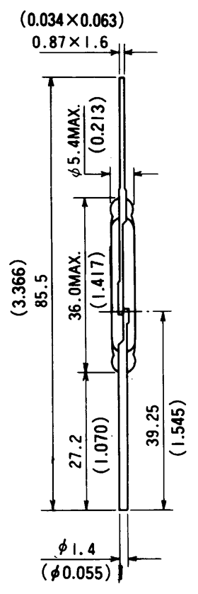 干簧管（磁性開關(guān)/磁簧開關(guān)）HYR-4001尺寸規(guī)格