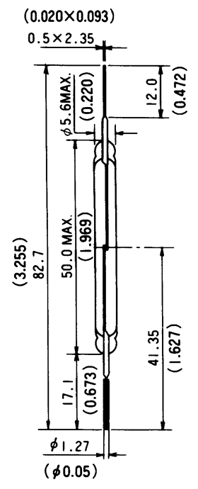 干簧管（磁性開關(guān)/磁簧開關(guān)）HYR-5051尺寸規(guī)格