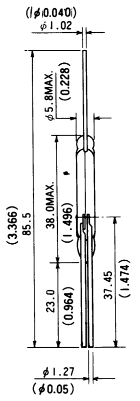 干簧管（磁性開(kāi)關(guān)/磁簧開(kāi)關(guān)）HYR-4003尺寸規(guī)格