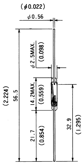 干簧管（磁性開關(guān)/磁簧開關(guān)）HYR-9005-1尺寸規(guī)格