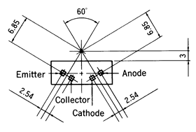 光電傳感器（光學(xué)傳感器）OM-2607針腳圖（仰視）