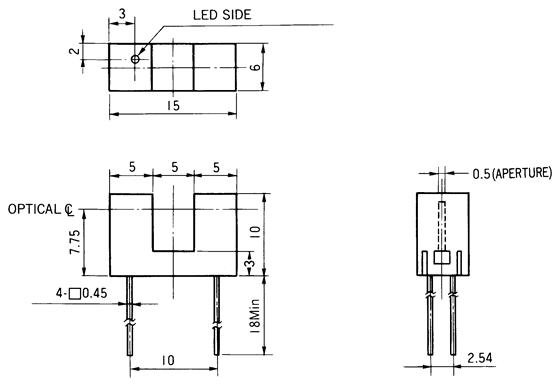 光電傳感器（光學傳感器）OJ-1302尺寸規(guī)格
