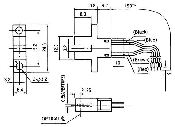 光電傳感器（光學傳感器）OJ-3001尺寸規(guī)格