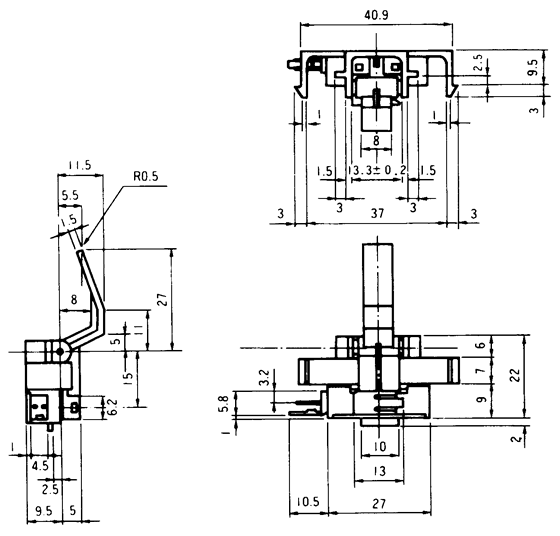 AS-001接近開關(guān)尺寸