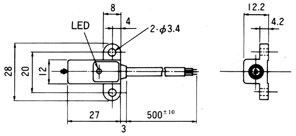 MS-2000接近傳感器（接近開(kāi)關(guān)）尺寸