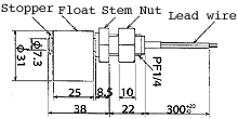 液位開關（液位傳感器/水位開關）MFS21-K-2尺寸規(guī)格