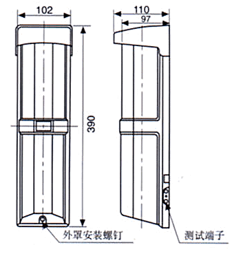 紅外線檢測器（防盜報警器/紅外線報警器）HA-350D尺寸規(guī)格