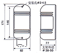 紅外線檢測器（防盜報警器/紅外線報警器）ABT-100/80/60/30尺寸規(guī)格